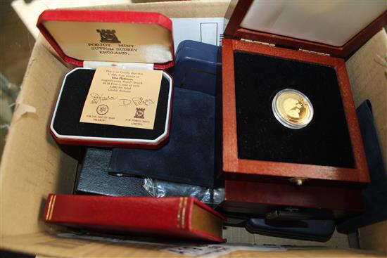 Collection gold coins incl. modern proof examples